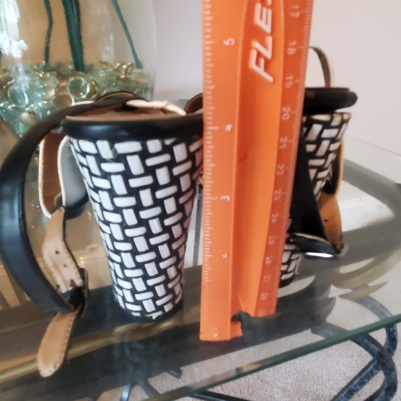 Women's Black and White Platform Wedges - Picture 6 of 9